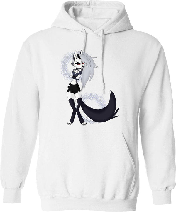 Loona from Helluva Boss Classic Graphic Pullover Hoodie - White