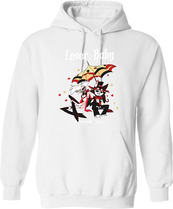 Loser Baby Hoodie ,Angel Dust & Husk Hoodie Graphic Pullover Hoodie - White