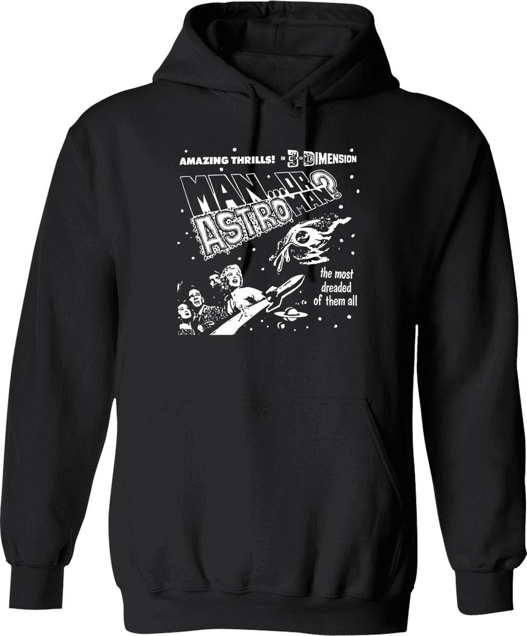 Man In Boat Hoodie - Retro Graphic Pullover Hoodie for Men & Women - Black