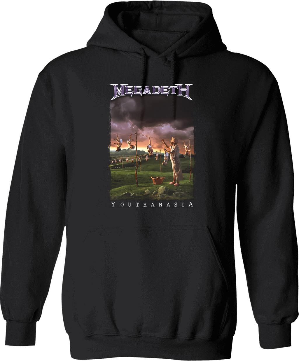 Megarock City (2) Hoodie - Retro Graphic Pullover Hoodie for Men & Women - Black