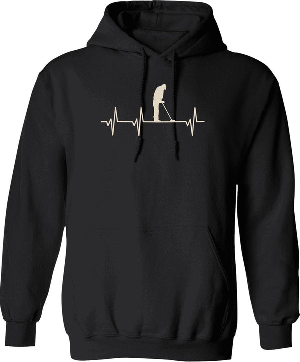 Metal Detecting Detectorist Vintage Detector Patent Print Hoodie - Black