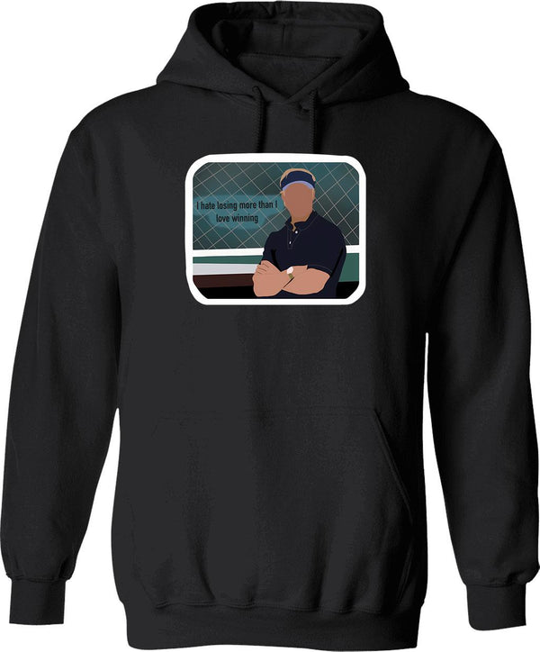 Moneyball Quote Graphic Pullover Hoodie - Black