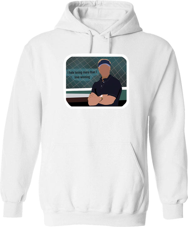 Moneyball Quote Graphic Pullover Hoodie - White
