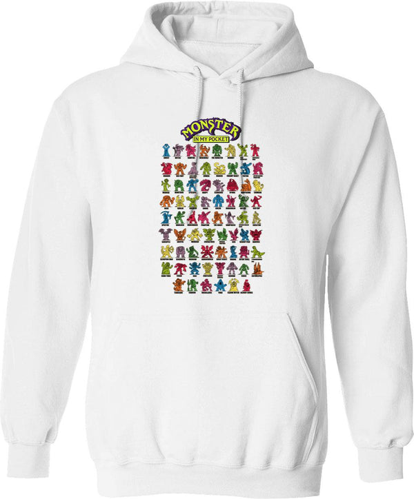 Monsters in My Pocket Graphic Pullover Hoodie - White