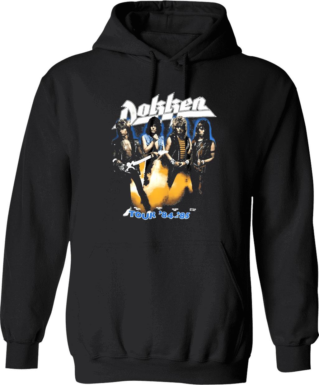 Nonudu Dokken 1984-85 for Men and Women Graphic Pullover Hoodie - Black