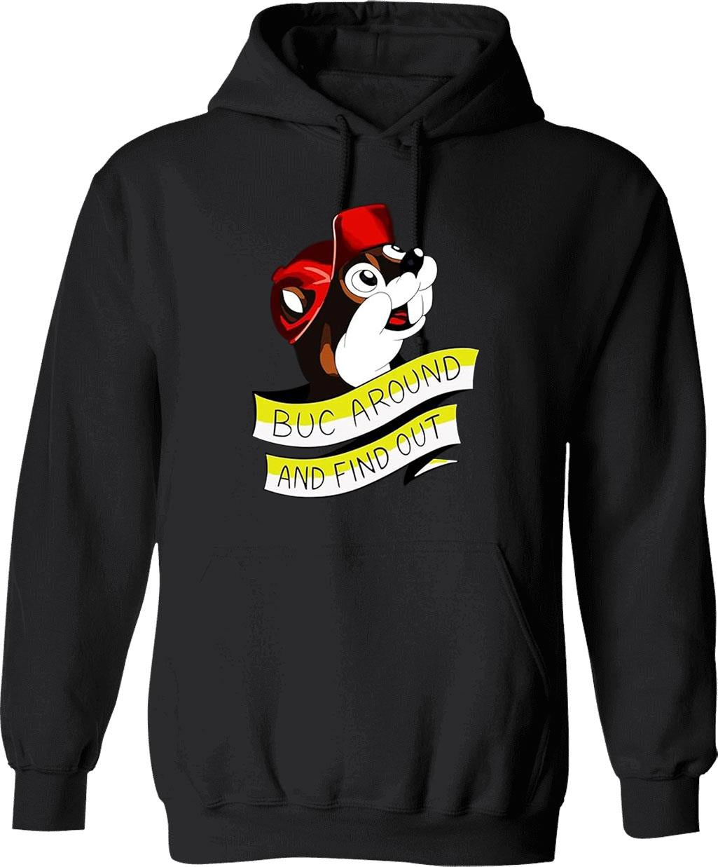 Otter BUC Around and Find Out Graphic Pullover Hoodie - Black