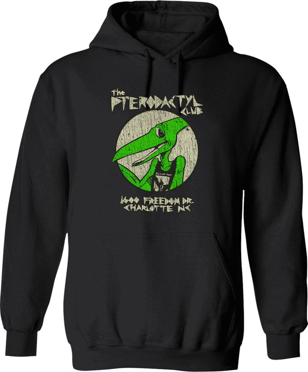 Pterodactyl Club 1987 Graphic Pullover Hoodie - Black
