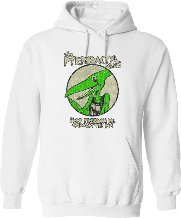 Pterodactyl Club 1987 Graphic Pullover Hoodie - White
