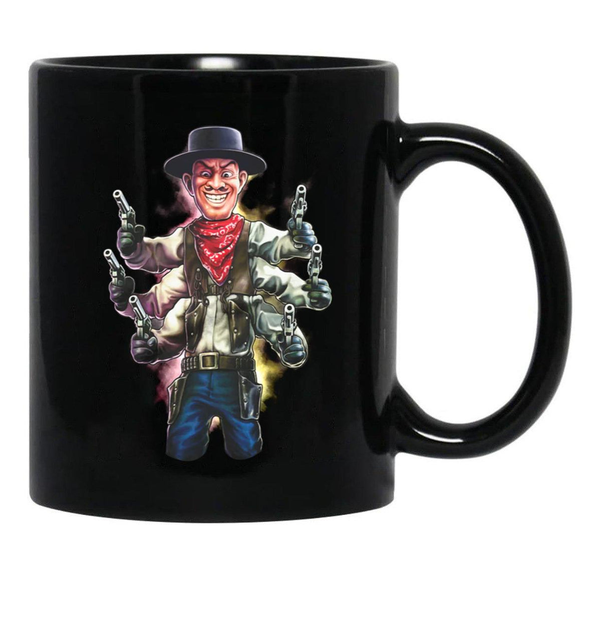 Puppet Master Six Shooter Black Coffee Mug, Gift Coffee Mug - Black