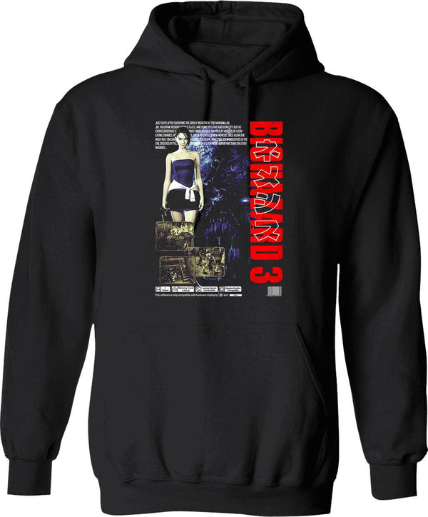 Resident Evil Biohazard 3 Classic Graphic Pullover Hoodie - Black