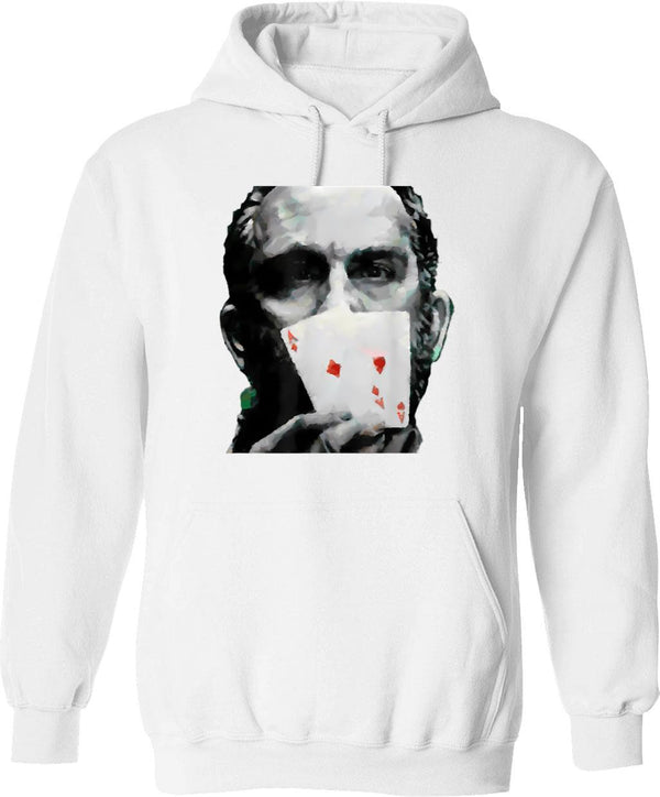 Rounders Movie Classic Movie Poker T-Hoodie Pocket Aces Graphic Pullover Hoodie - White