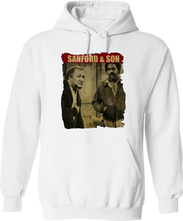 Sanford And Son - Retro Style Black Graphic Pullover Hoodie - White