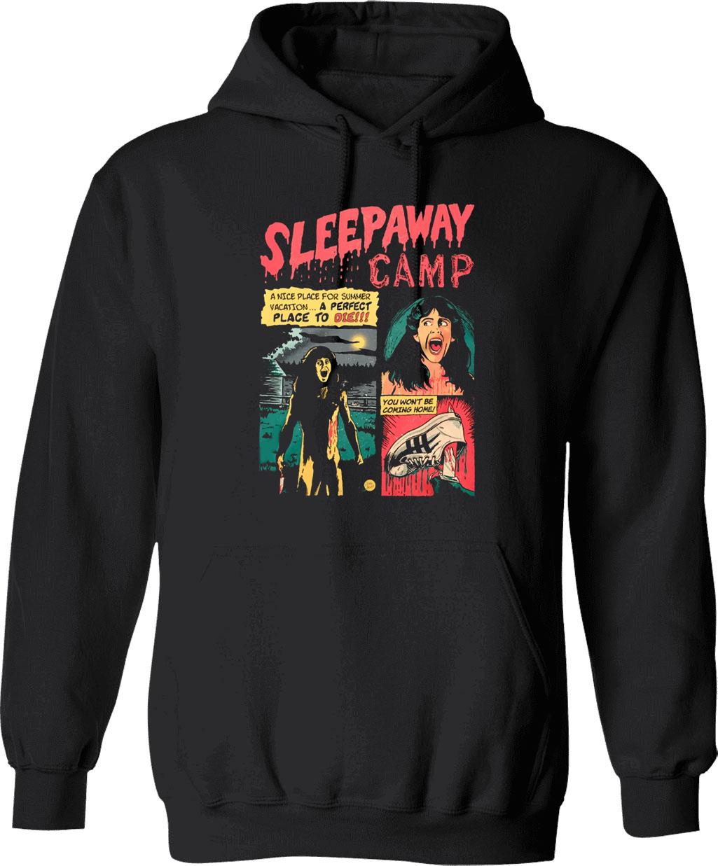 Sleepaway Camp Come Back in A Bag Graphic Pullover Hoodie - Black