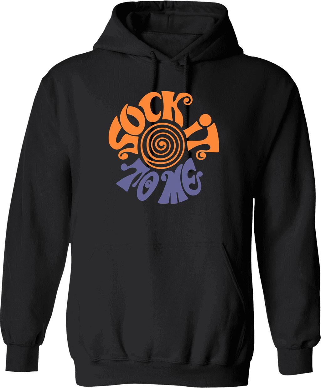 Sock It to Me Graphic Pullover Hoodie - Black