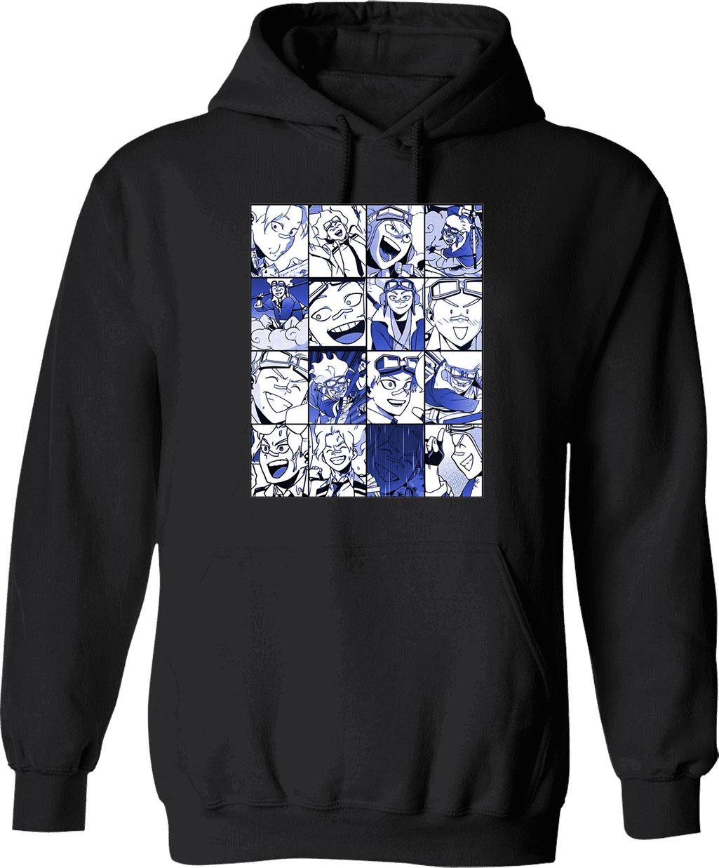 Special Present Oboro Shirakumo Collage Color Version Gift Movie Fans Poster Graphic Pullover Hoodie - Black