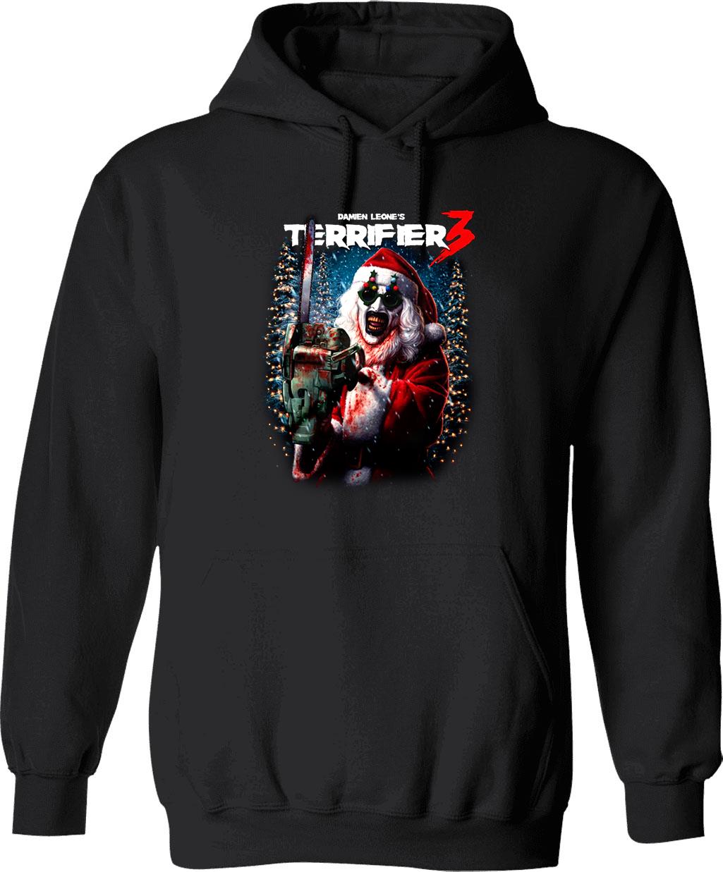 Terrifier 3 Merry Mayhem Graphic Pullover Hoodie - Black