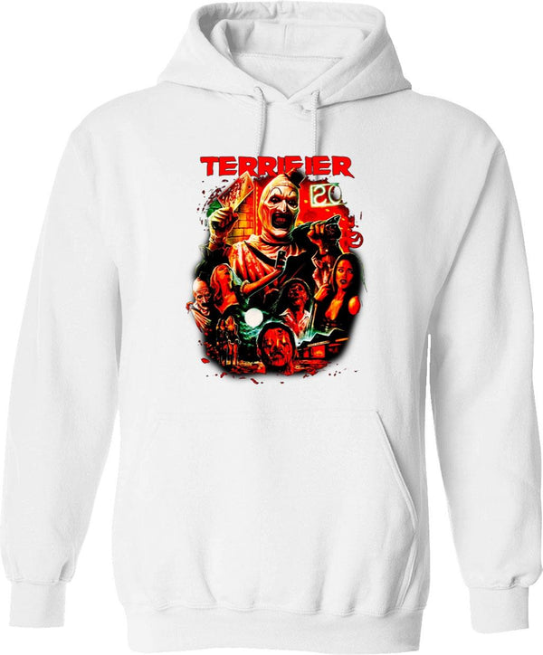 Terrifier Man of The Hour Graphic Pullover Hoodie - White