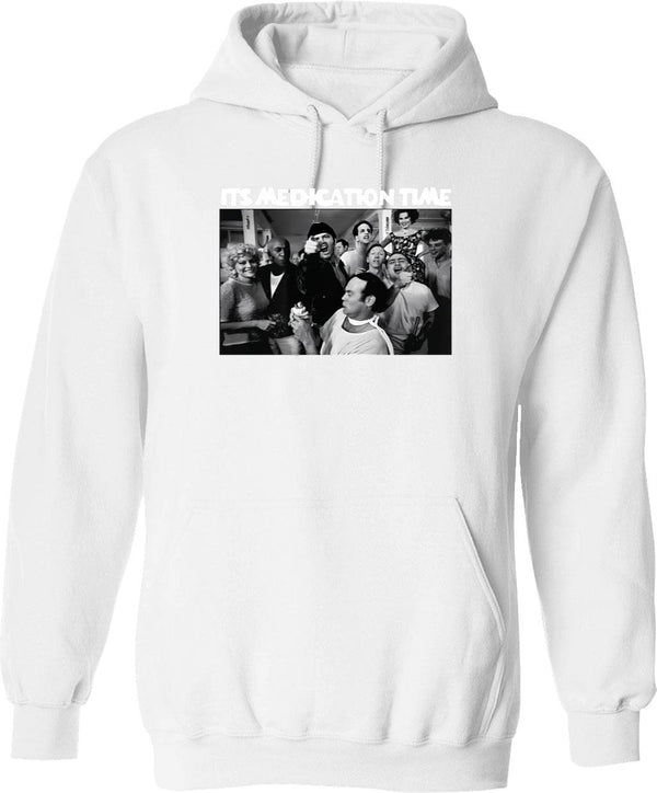 The One Who Flew Over The Cuckoos Nest Graphic Pullover Hoodie - White