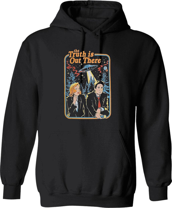 The Truth Is Out There - X Files Funny Classic Graphic Pullover Hoodie - Black