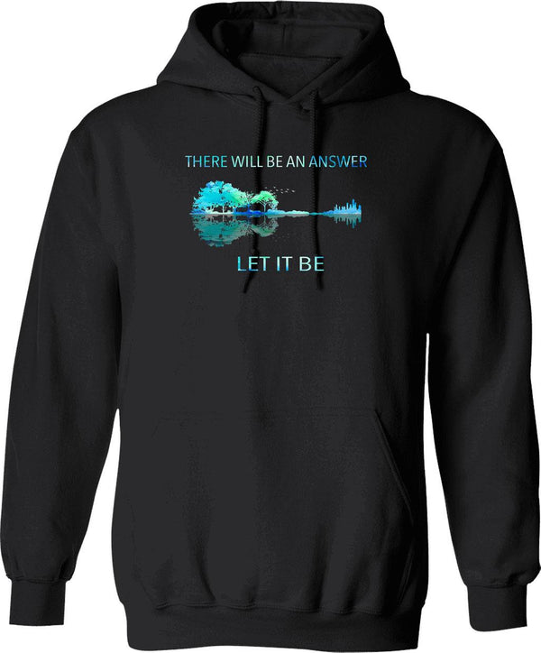 There Will Be an Answer Let It Be Essential 23 Graphic Pullover Hoodie - Black
