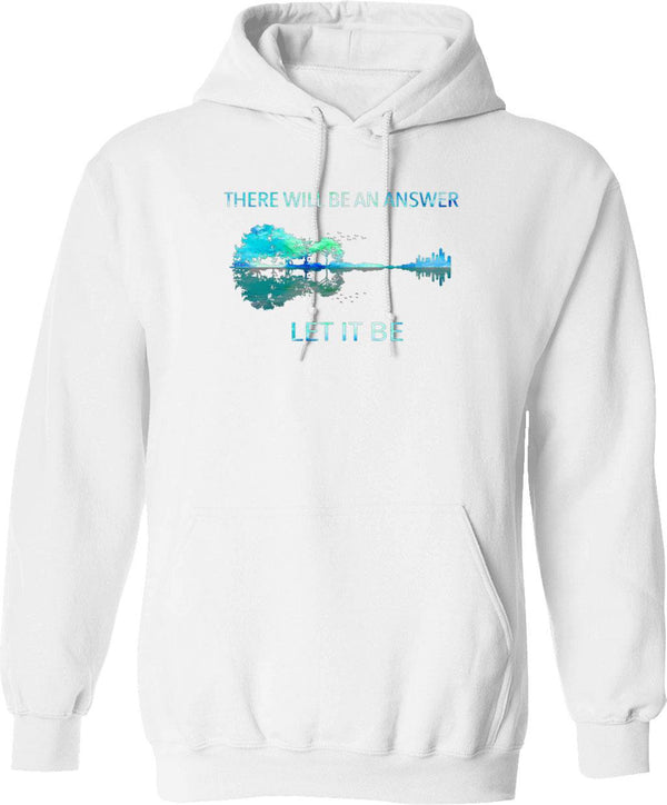 There Will Be an Answer Let It Be Essential 23 Graphic Pullover Hoodie - White
