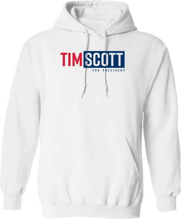 Tim Scott for President 2024 Graphic Pullover Hoodie - White