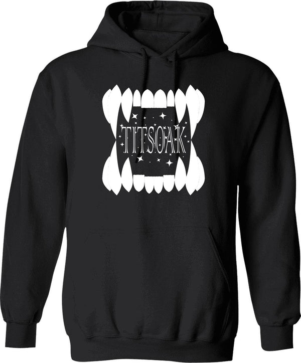 Titsoak Graphic Pullover Hoodie - Black