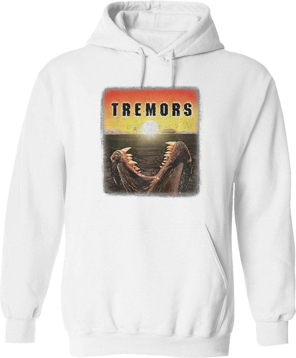 Tremors Distressed Mover Photographic Print Graphic Pullover Hoodie - White