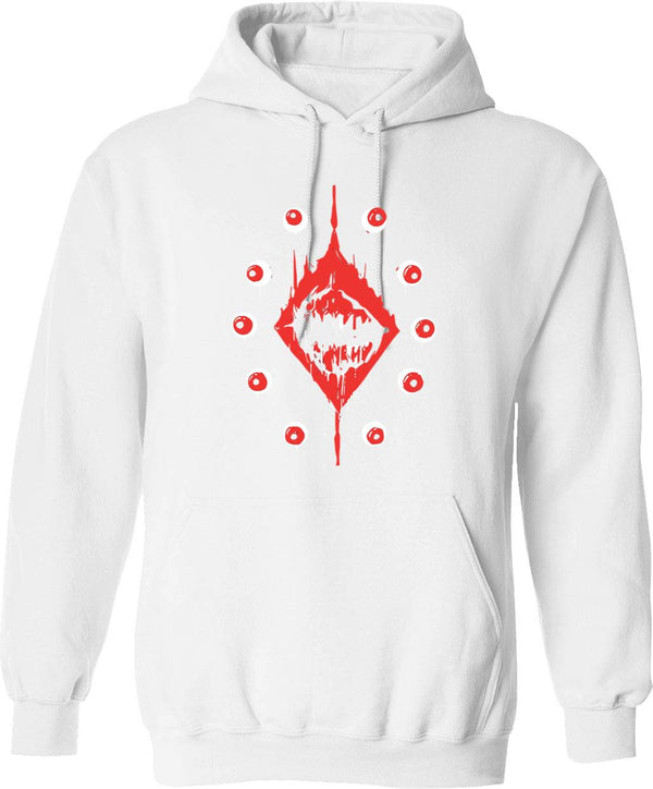 Ultrakill Eyeballs Graphic Pullover Hoodie - White