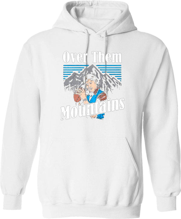 Uncle-Rico-Over-Them-Mountains-Hoodie-W Graphic Pullover Hoodie - White
