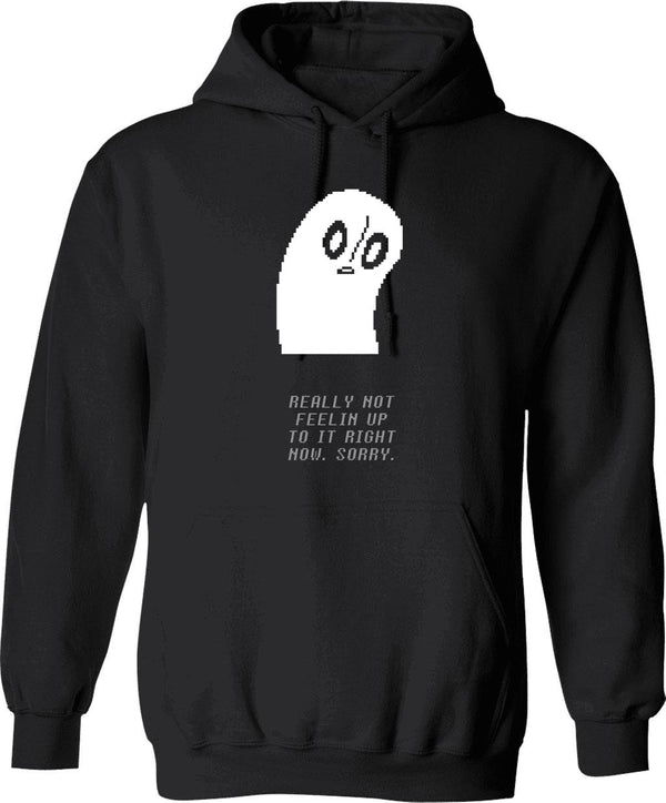 Undertale - Napstablook Graphic Pullover Hoodie - Black