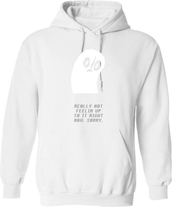 Undertale - Napstablook Graphic Pullover Hoodie - White