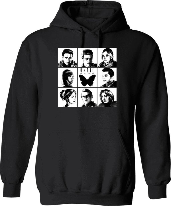 Until Dawn - Main Characters Classic Graphic Pullover Hoodie - Black