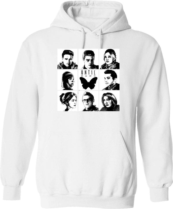 Until Dawn - Main Characters Classic Graphic Pullover Hoodie - White