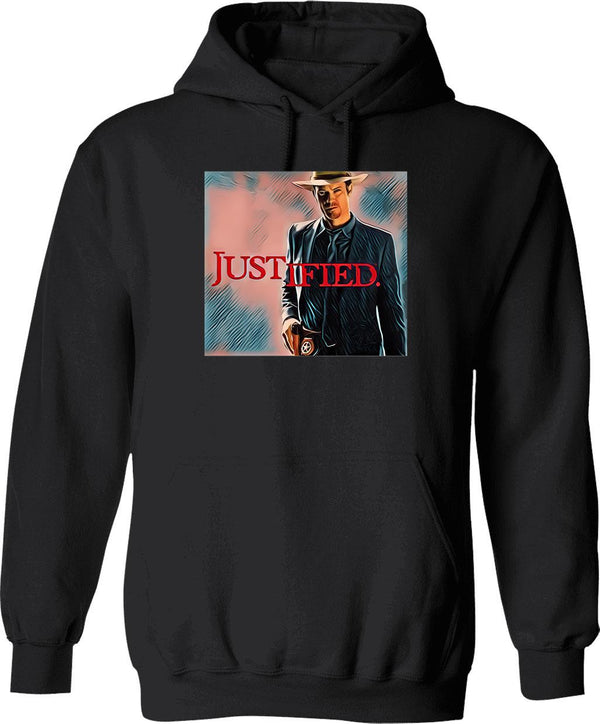 Vabeve Justified Raylan Givens Graphic Design Graphic Pullover Hoodie - Black