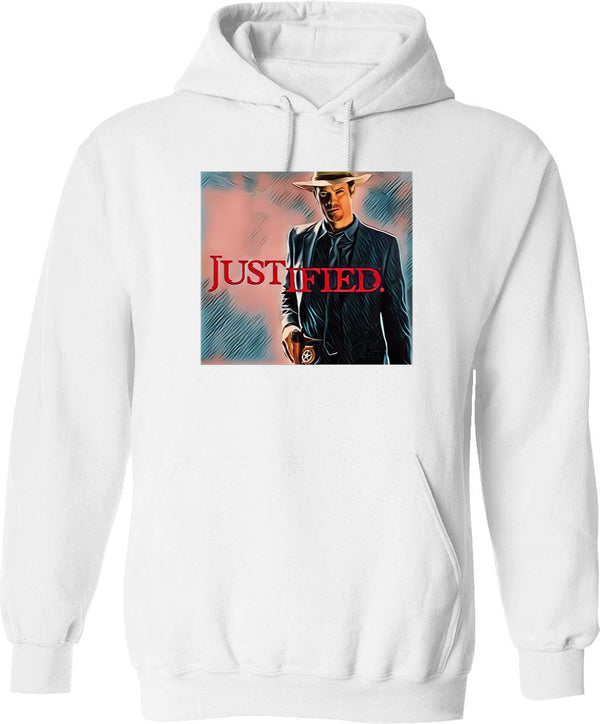 Vabeve Justified Raylan Givens Graphic Design Graphic Pullover Hoodie - White