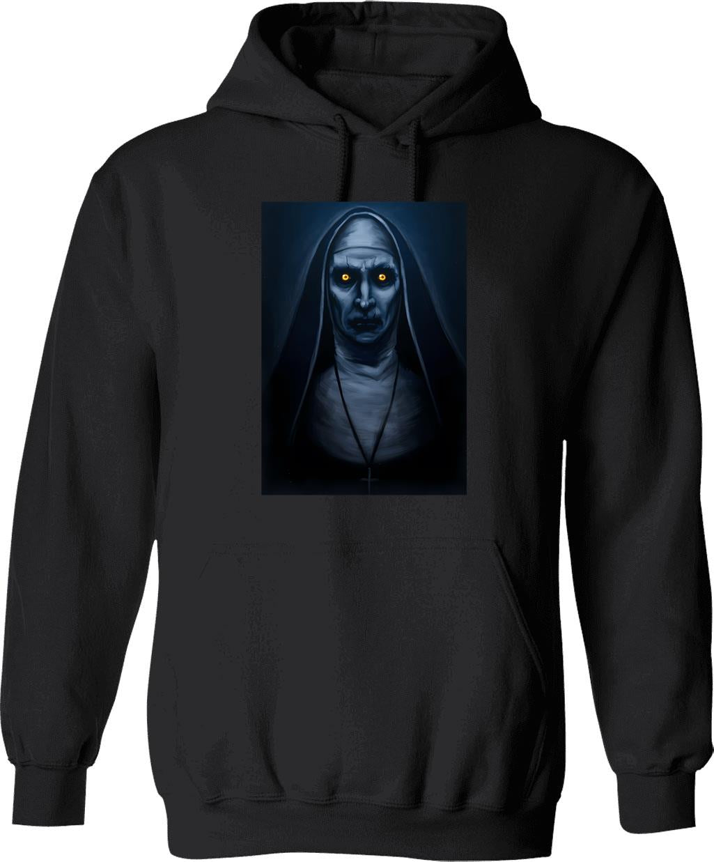 Valak Painting Graphic Pullover Hoodie - Black