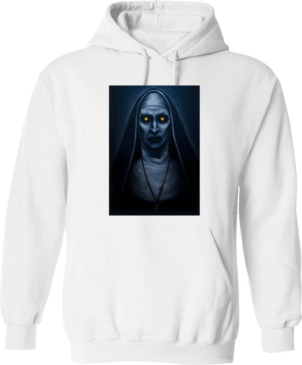 Valak Painting Graphic Pullover Hoodie - White