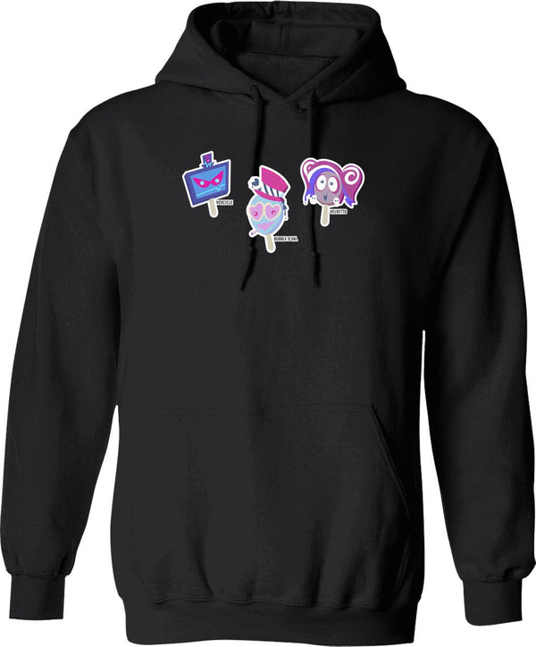 Vees Vox Valentino Velvet Hazbin Hotel - Popsicle Classic Graphic Pullover Hoodie - Black