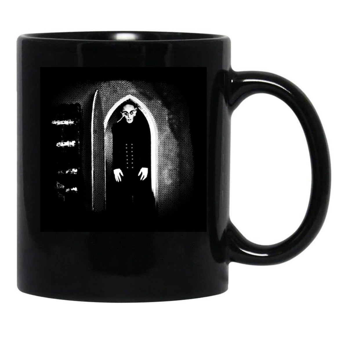 Vintage Nosferatu Movie Photo Classic Black Coffee Mug, Gift Coffee Mug - Black