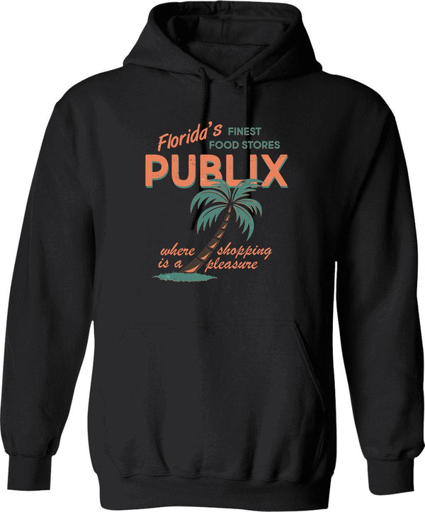 Vintage Publix Florida's Finest Food Stores Graphic Pullover Hoodie - Black