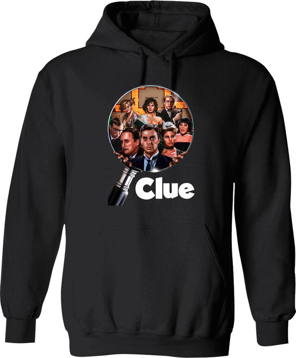 Vintage Zoom Clue Movie Squad Classic Graphic Pullover Hoodie - Black