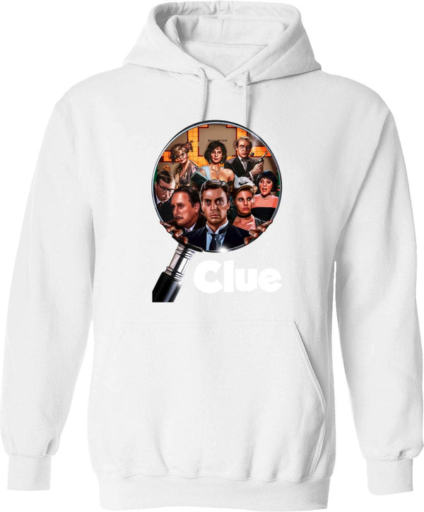 Vintage Zoom Clue Movie Squad Classic Graphic Pullover Hoodie - White