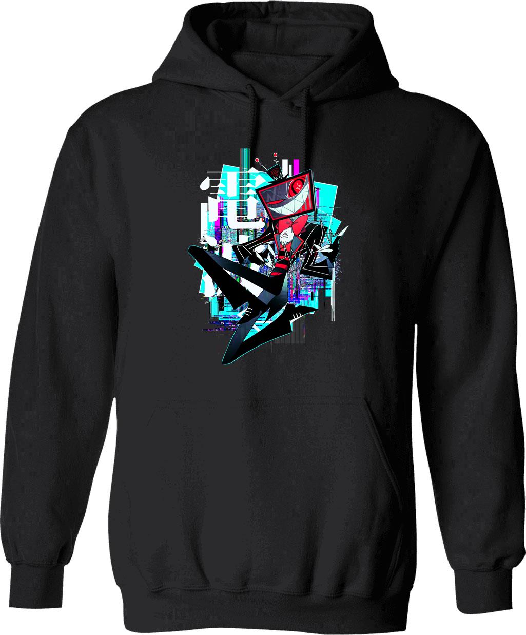 Vox Hazbin Hotel Essential Graphic Pullover Hoodie - Black