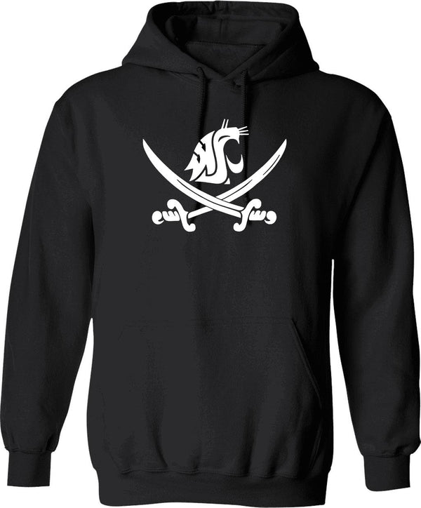 WSU Pirate Swing Your Sword Graphic Pullover Hoodie - Black