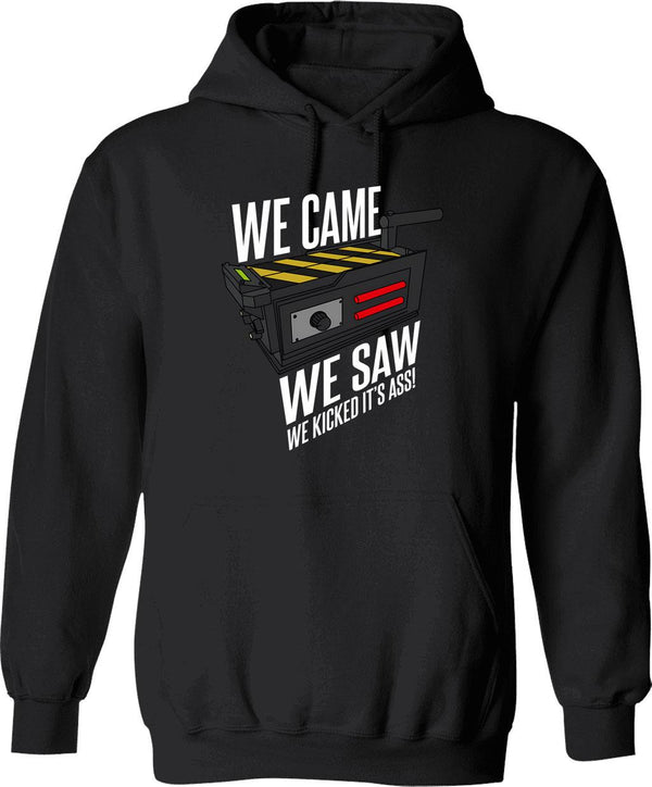 We Came We Saw We Kicked Its Ass Graphic Pullover Hoodie - Black