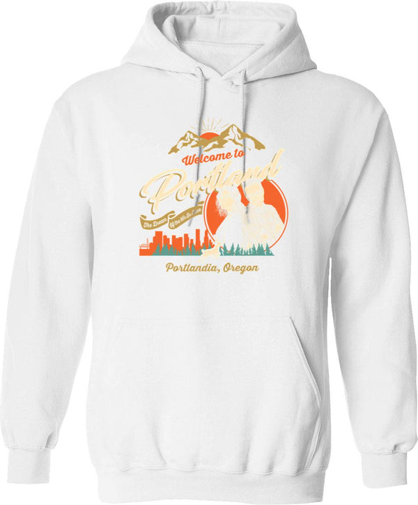 Welcome to Portlandia Graphic Pullover Hoodie - White