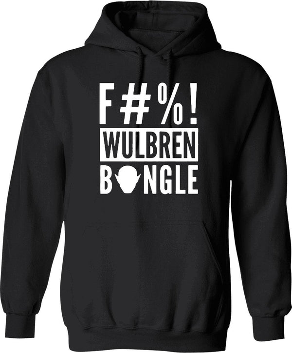 Wulbren Bongle Graphic Pullover Hoodie - Black