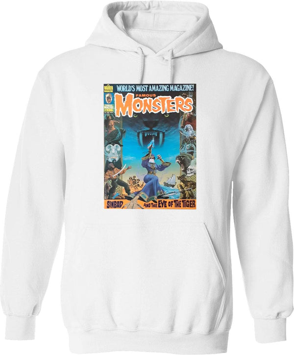 YEP Another Great Vintage Famous Monsters Magazine Cover! Classic Graphic Pullover Hoodie - White