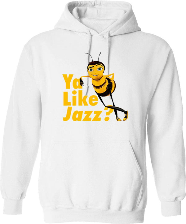Ya Like Jazz Bee Movie Graphic Pullover Hoodie - White